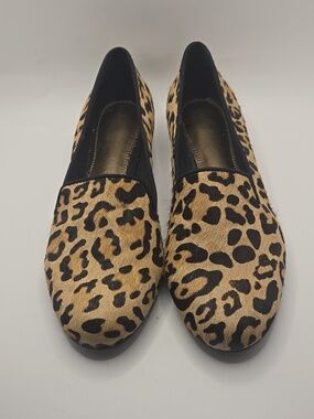 Kelly & Katie Leopard Hair Print Slip-On Flats - Women Sz 7.5 Boho Chic